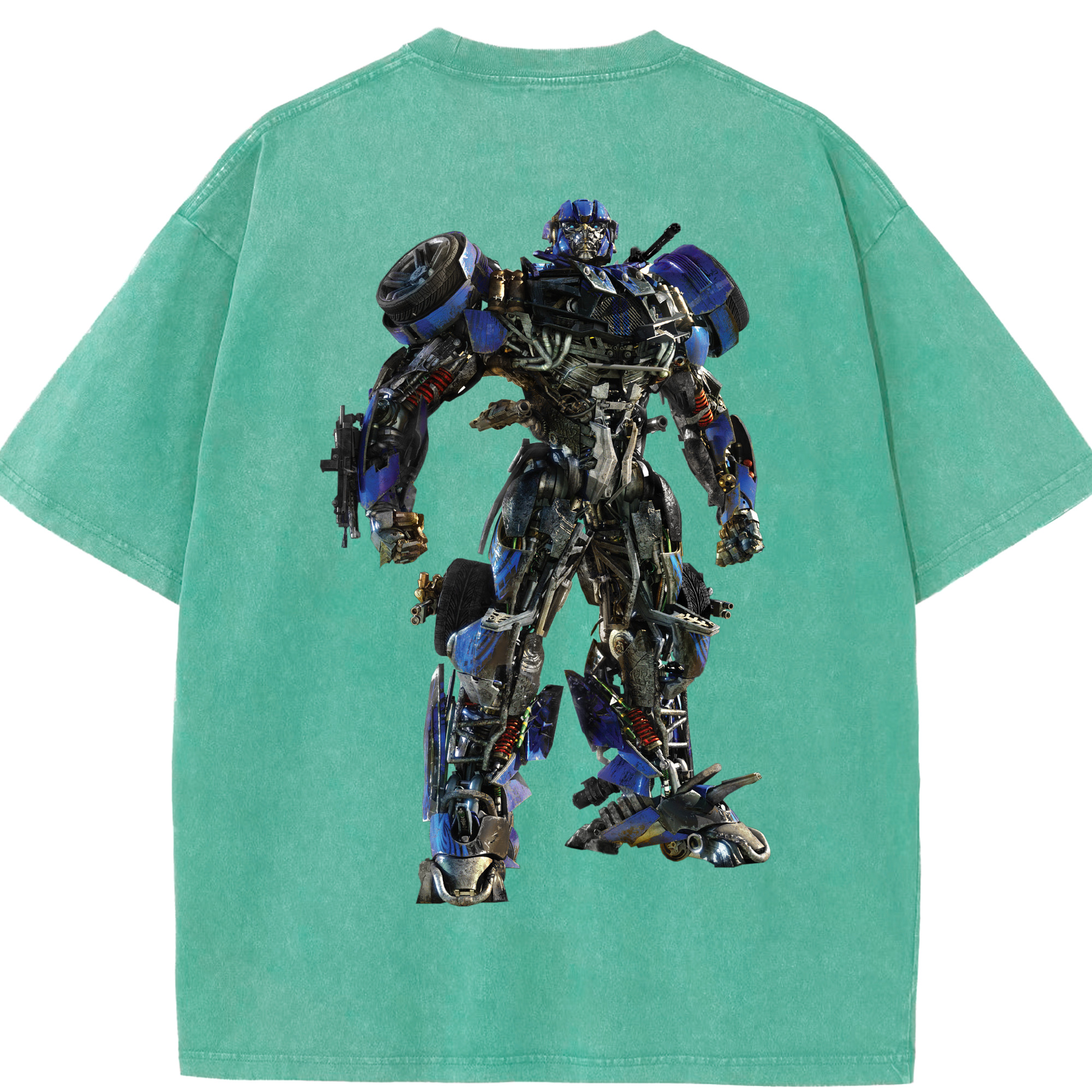 （画像用）  綿100% ヴィンテージ風 半袖Tシャツ（背面プリント）